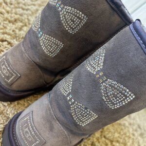 Special Edition UGG Boots with Swarovski Crystals in Women's Size 7 Gray